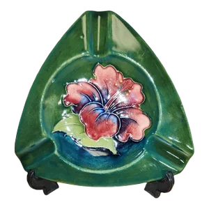 1940s Moorcroft Hibiscus Ashtray