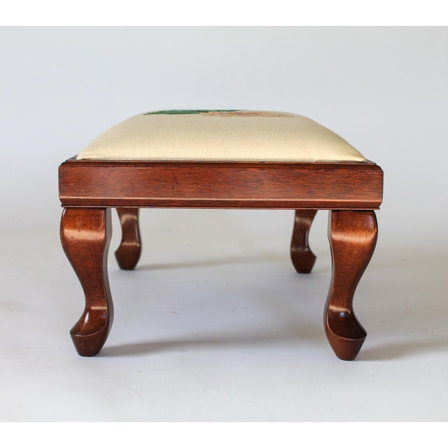 Vintage Bombay Company Floral Footstool For Sale - Image 4 of 10