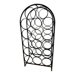 Mid 20th Century Arthur Umanoff 17-Bottle Cast Iron Wine Rack