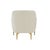 Serena Cream Velvet Accent Chair For Sale - Image 4 of 6
