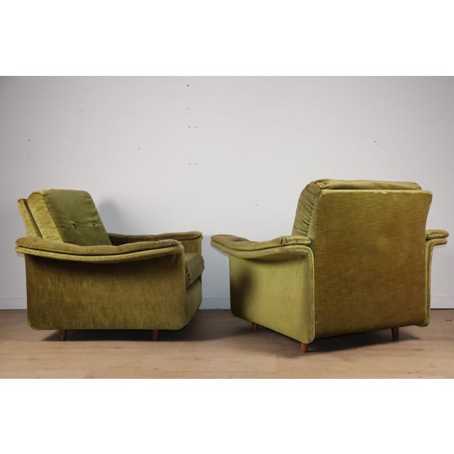Vintage Velvet Armchairs, 1960s, Set of 2 For Sale - Image 12 of 18