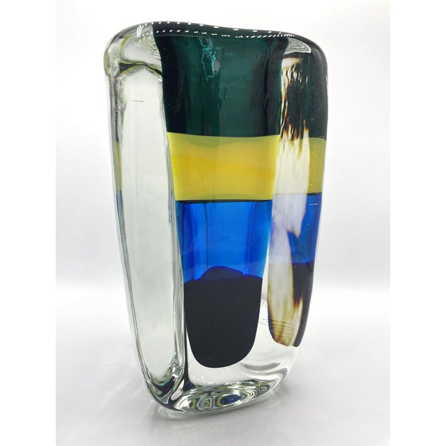 Vase with Sommerse Bands by Fulvio Bianconi for Venini, 1999 For Sale - Image 6 of 6