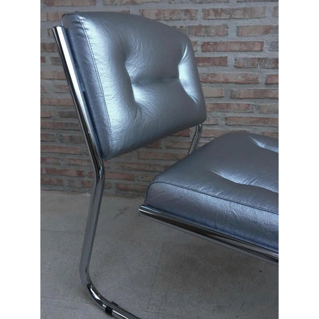 Set of Italian Art Deco Chairs in Leather, 1960 For Sale - Image 10 of 12