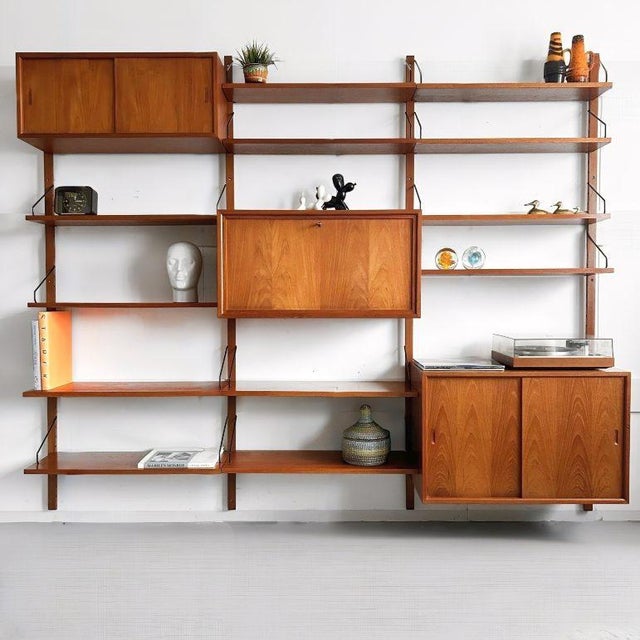 Mid-Century Modern Danish Royal Wall Unit by Poul Cadovius, 1950s For Sale - Image 3 of 13