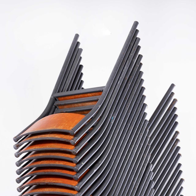 French Light Grey Dining Chairs from Mullca, 1950s, Set of 4 For Sale - Image 15 of 18