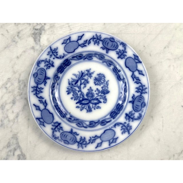 Set of 6 Vintage Laveno Blue Onion Plates, Sci Italy Earthenware (21cm) For Sale - Image 18 of 18