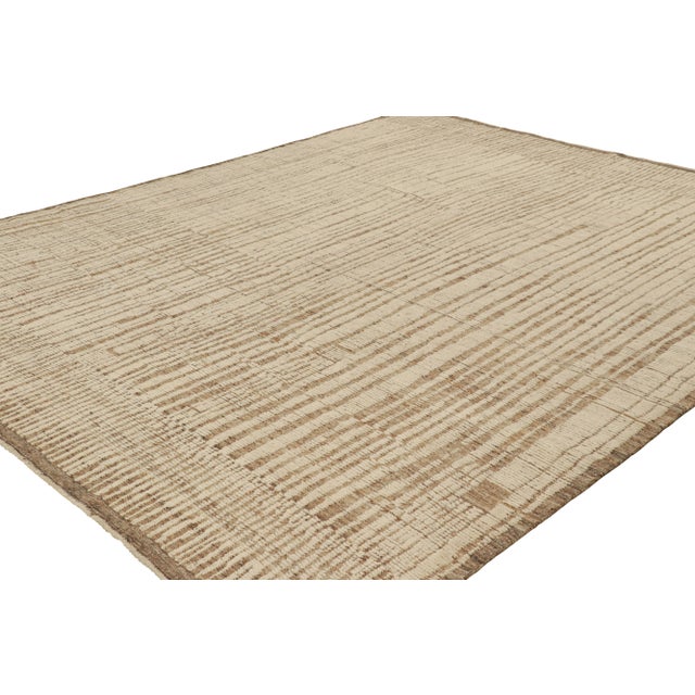 Rug & Kilim Rug & Kilim’s Moroccan Style Rug in Beige With Geometric Patterns For Sale - Image 4 of 7