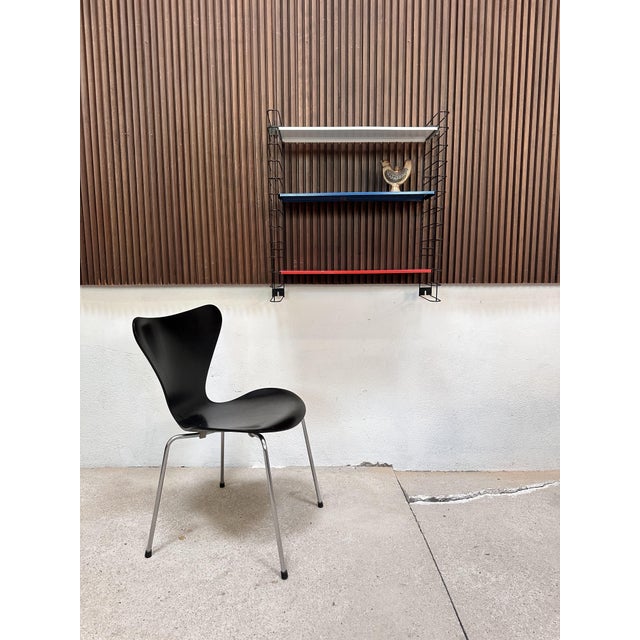 Mid-Century Modern Wall Shelf with Three Colored Metal Shelves, Netherlands, 1960s For Sale - Image 13 of 15