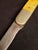 Yellow Rare Antique 1920s Judaica Folding Challah Knife Shabbat Kodesh Celluloid Czech For Sale - Image 8 of 17