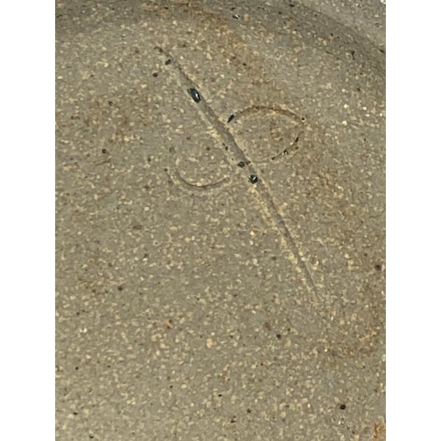 Blue Late 20th Century Contemporary Ceramic Pottery Oblong Blue Black Bowl For Sale - Image 8 of 12