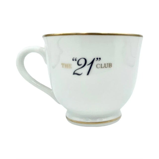 Contemporary "21" Club New York Nyc Demitasse Coffee Espresso Cup & Saucer For Sale - Image 3 of 12