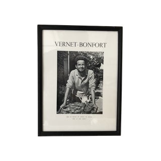 Vernet-Bonfort France C.1960’s Printed Photo Image 10 X13 Framed For Sale
