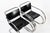 Bauhaus Mr20 Black Leather Arm Chairs by Mies Van Der Rohe for Knoll, 1979 For Sale - Image 9 of 13