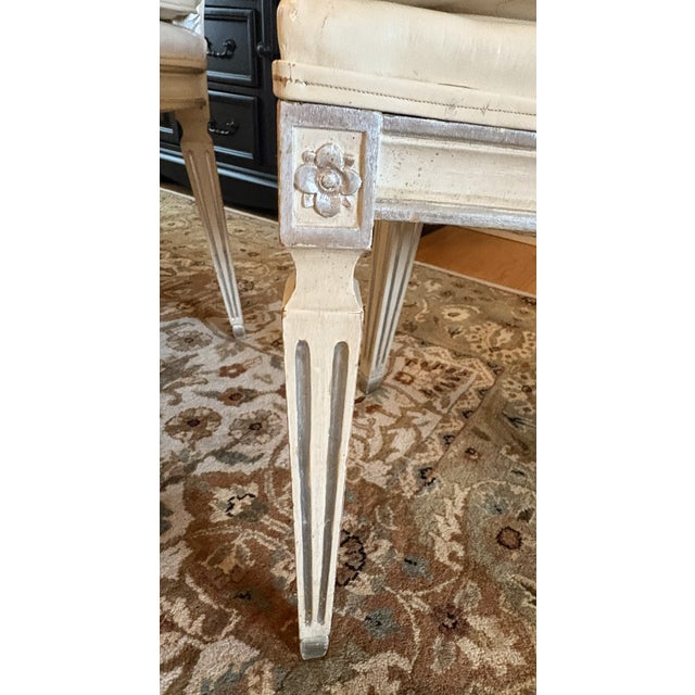 This French Louis XVI-style dining set is a stunning statement for anyone who is looking for one-of-a-kind luxury vintage...