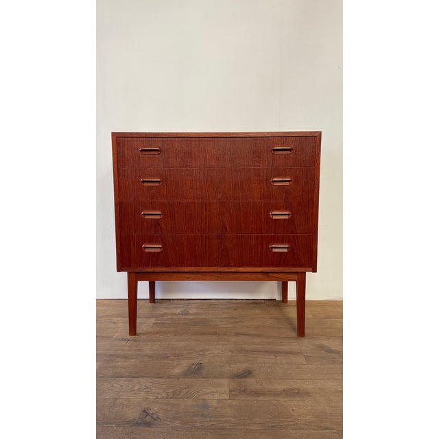 Mid-Century Danish Teak Chest of 4 Drawers, Scandinavia, 1960s For Sale - Image 13 of 18