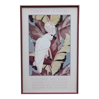 Vintage Art Gallery Advertisement “Cockatoo" Framed Poster For Sale