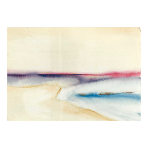1960s Arthur Sembler Abstract Coastal Watercolor