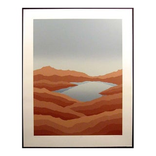 1980s Boutwell "Lost Lake" Signed & Numbered Serigraph Western Landscape For Sale