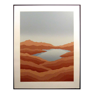 1980s Boutwell "Lost Lake" Signed & Numbered Serigraph Western Landscape