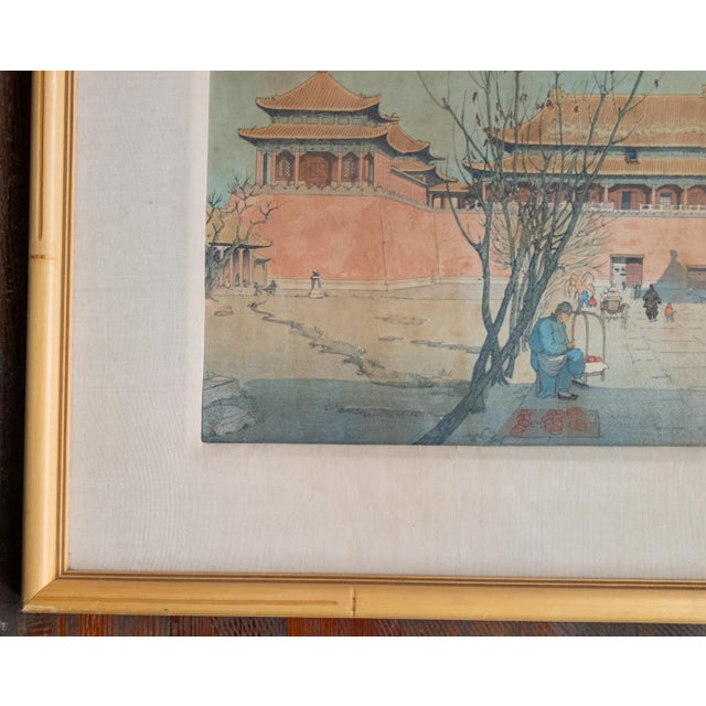 Paper Early 20th Century Woodblock Print by Elizabeth Kelly, Forbidden City Gate, Peking For Sale - Image 7 of 15