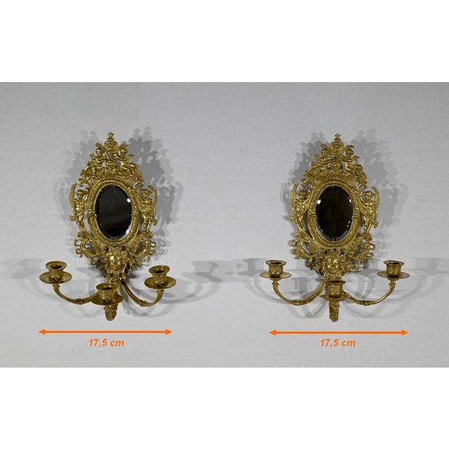 Napoleon III Gilded Bronze Wall Lights, Set of 2 For Sale - Image 18 of 18