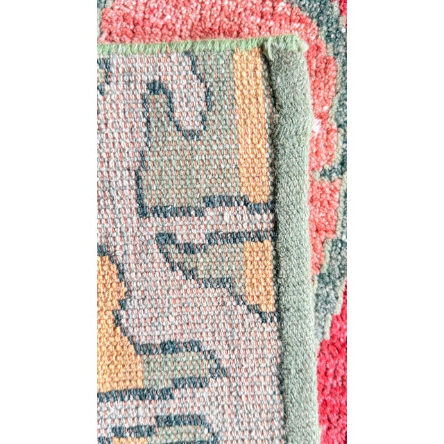 Vintage Art Deco Style Handwoven Wool Rug, Armenia, 1960s For Sale - Image 12 of 14