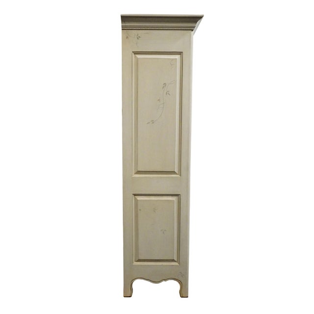 Ethan Allen Country French Collection Off White 50" Armoire W. Hand Painted Accents 26-5215 For Sale - Image 12 of 13