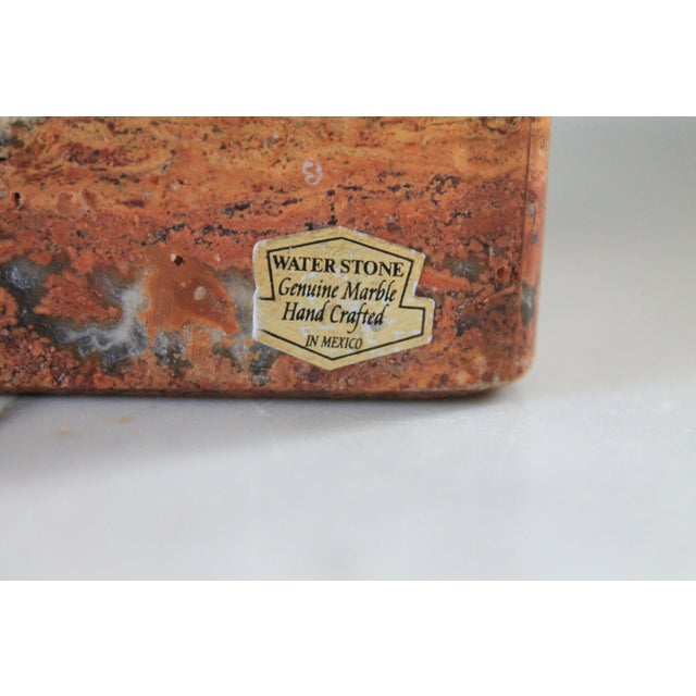 Stone Vintage Genuine Marble Tissue Box Cover For Sale - Image 7 of 8
