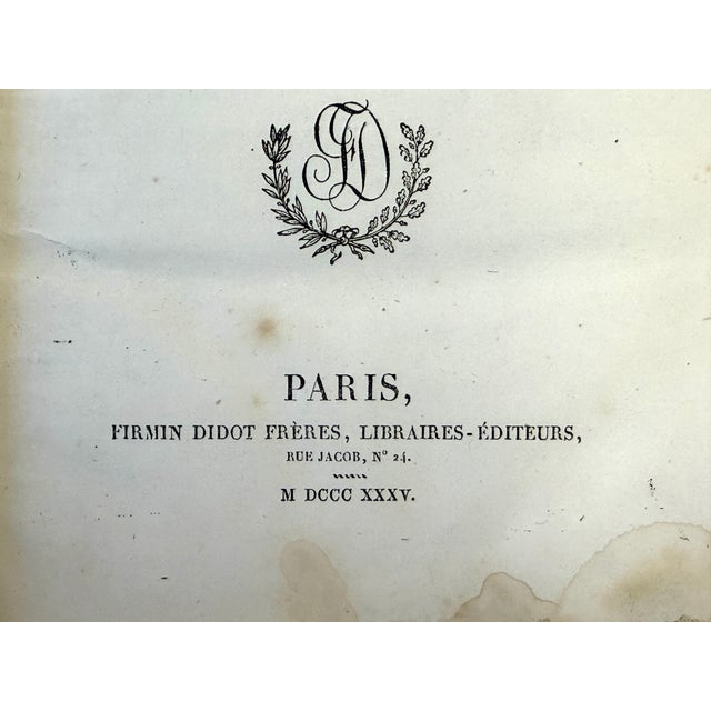 1830s Antique French Edition Walter Scott Novels Half-Leather - Set of 5 For Sale In Los Angeles - Image 6 of 11
