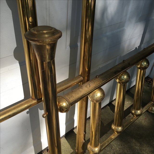 Vintage Twin Brass Headboard & Footboard | Chairish