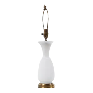 Lang Levin Studios White Glass Table Lamp