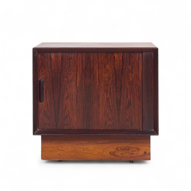Wood Svend Madsen Mid Century Danish Rosewood Tambour Door Nightstands - Pair For Sale - Image 7 of 12