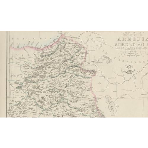 Armenia & Kurdistan Map, 1850 For Sale - Image 6 of 10