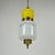 Mid-Century Modern Mid-Century Yellow and White Glass and Brass Pendant Lamp, Italy, 1960s For Sale - Image 3 of 8
