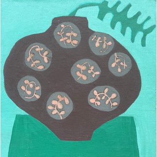 Vessel With Fern Leaf For Sale