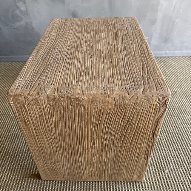 Wood Reclaimed Waterfall Table 27" For Sale - Image 7 of 9