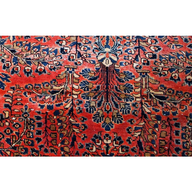 1920s, Handmade Antique Persian Sarouk Rug 4' X 6.8' For Sale - Image 9 of 11