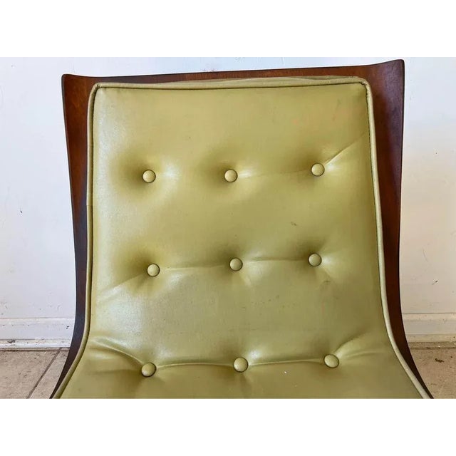 Mid 20th Century Mid Century Scoop Green Vinyl Lounge Chair by Carter Brothers For Sale - Image 9 of 9