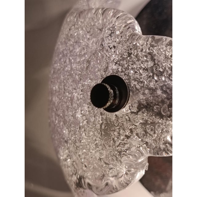 Metal Murano Frosted Glass Wall Sconce, 1970s For Sale - Image 7 of 9