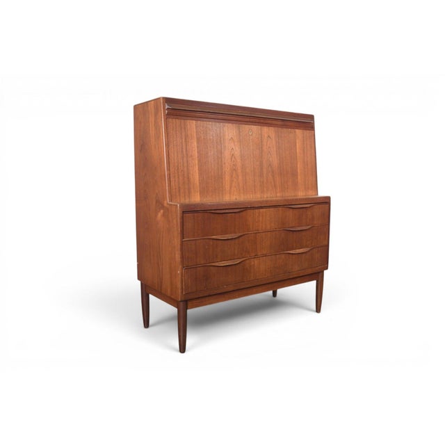 Mid 20th Century Erling Torvits Secretary Desk in Teak #2 For Sale - Image 9 of 11