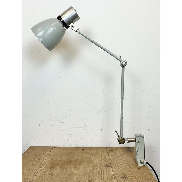 Industrial Grey Table Lamp from Elektrosvit, 1970s For Sale - Image 13 of 18