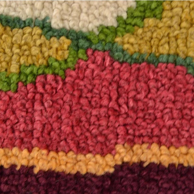 1950s Mid-Century Modern Art Rug in Wool, 1950s For Sale - Image 5 of 11