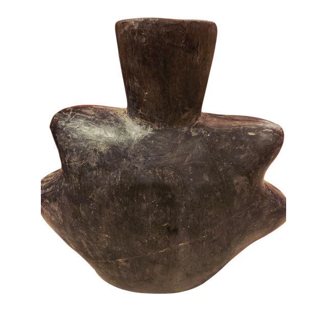 2020s Vintage Museum-Inspired Andean Ceremonial Figure Pottery Vessel – Pre-Columbian Style For Sale - Image 5 of 5