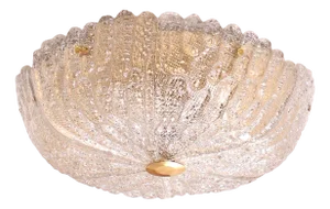 Crystal and Brass Ceiling Lamp by Carl Fagerlund for Lyfa, 1960s