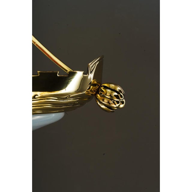 Art Deco Pendant Light with Palme Koenig Opaline Glass Shade, Vienna, 1920s For Sale - Image 16 of 18