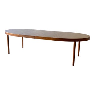 1960s Danish Modern Harry Ostergaard for A/S Randers Expanding Oval Teak Table For Sale