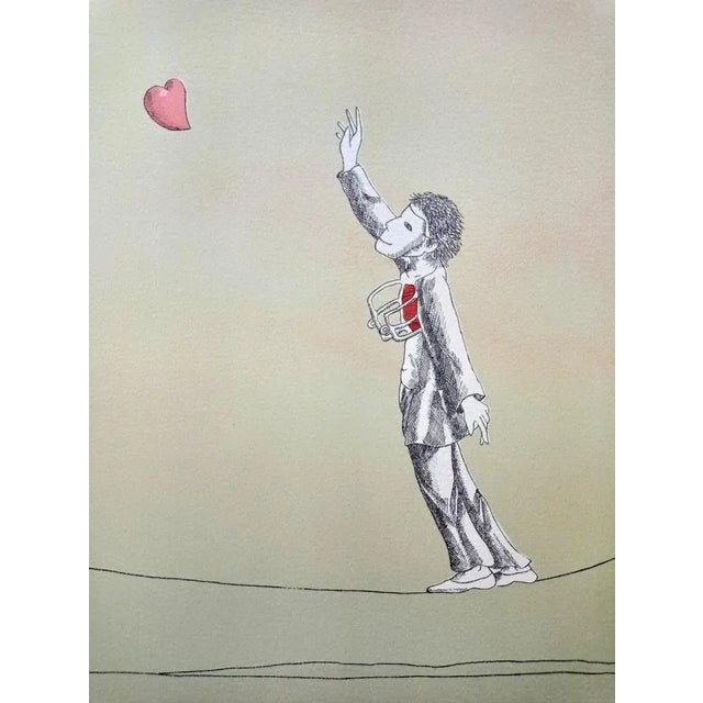 Jacques Bosser, The Heart Dancer 1, Handsigned lithograph on Arches paper, 1 of 175 Ex. In excellent condition 37,5 x 27...