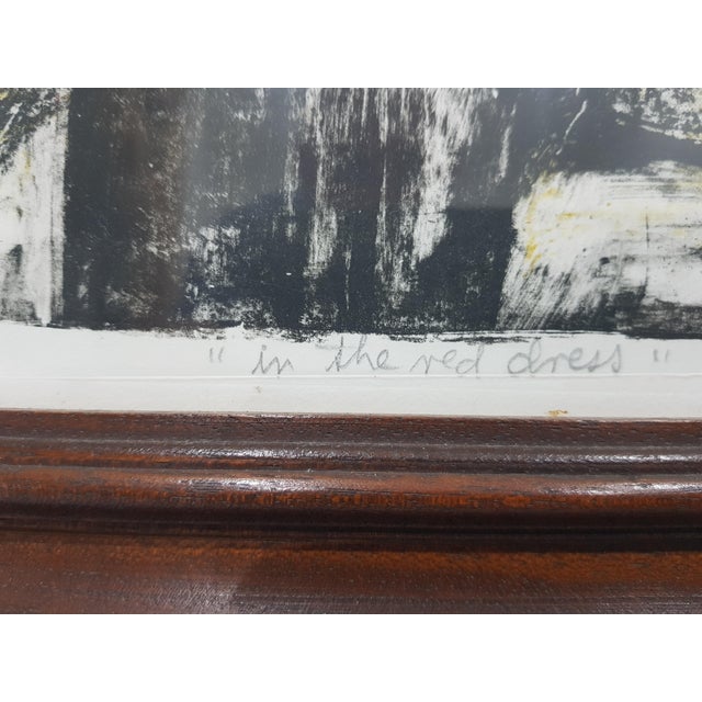 Johanna Bogadottir, In the Red Dress, 1980s, Lithograph For Sale - Image 4 of 10