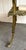 Antique Victorian brass and marble 2-tier plant stand or side table w/ adjustable-height leg bases. Some mild patina to...