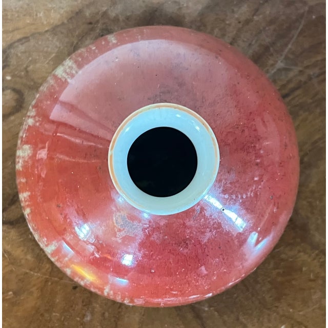 Antique Late Qing 19th Century Chinese Sang De Boeuf Oxblood Flambe Glaze Scholar's Desk Water Pot or Taibai Jar For Sale - Image 11 of 18